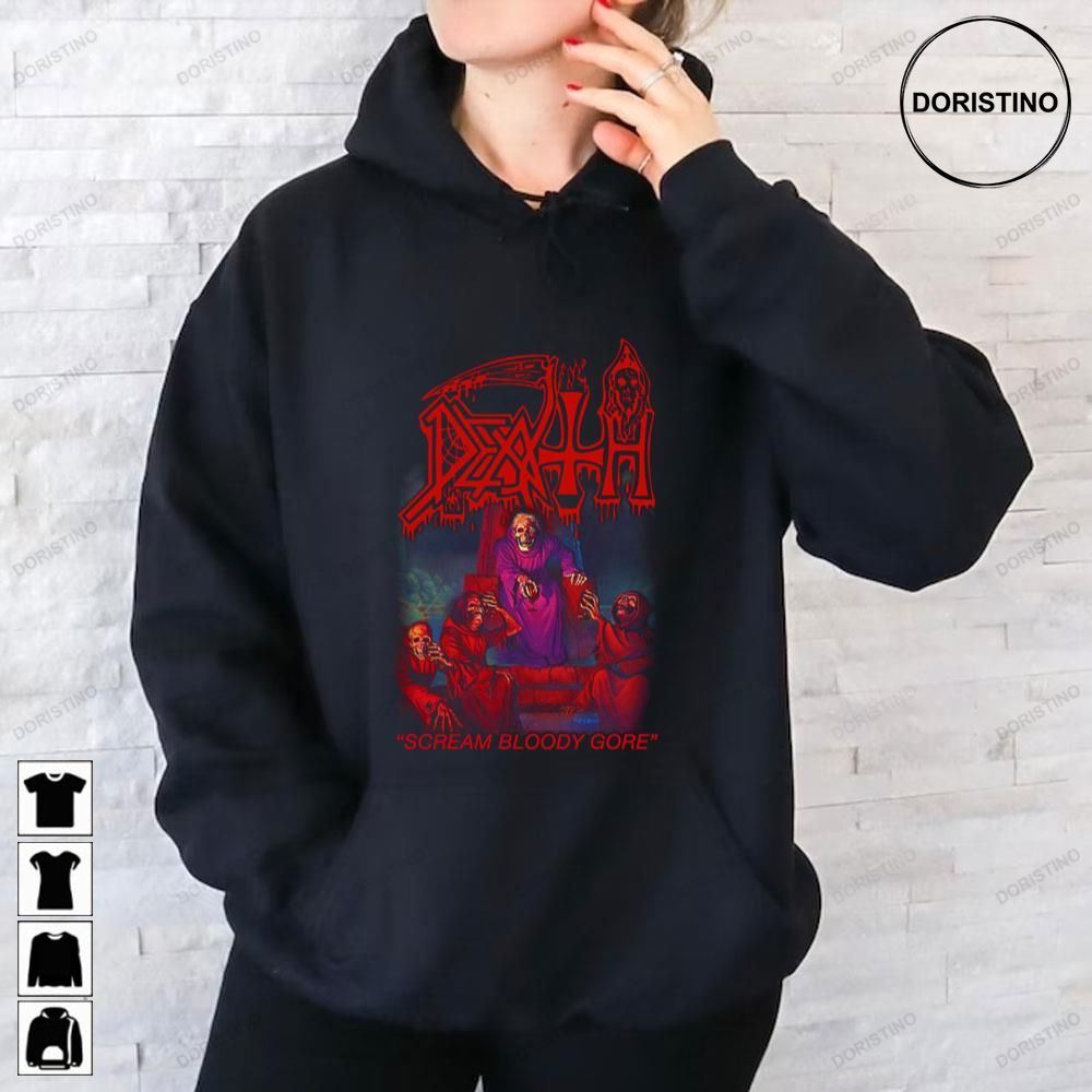 Death scream clearance bloody gore hoodie